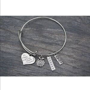 Beautiful silver bracelet for teacher appreciation